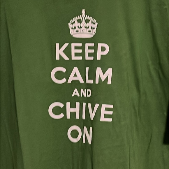 Keep Calm and Chive On 3XL green t shirt. - Picture 2 of 4